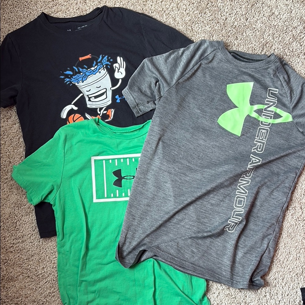 Lot of 3 boys XL Under Armour tees